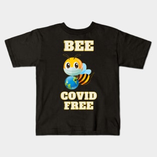 Bee Covid Free Kids T-Shirt